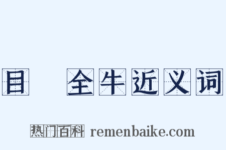 目無全牛近义词是什么意思的图片